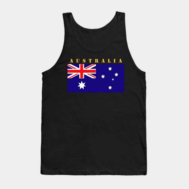 Flag - Australia w Txt Tank Top by twix123844